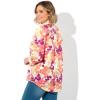Woman Within Plus Size Perfect Three Quarter Sleeve Shirt(Sunshine Pop Floral)