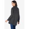 Woman Within Plus Size Petite Perfect Long Sleeve Shirt(Black Allover Dot)