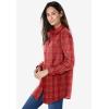 Woman Within Plus Size Petite Perfect Long Sleeve Shirt(Classic Red Multi Plaid)