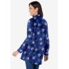 Woman Within Plus Size Petite Perfect Long Sleeve Shirt(Deep Cobalt Snowflake)