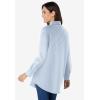 Woman Within Plus Size Petite Perfect Long Sleeve Shirt(French Blue Stripe)