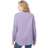 Woman Within Plus Size Petite Perfect Long Sleeve Shirt(Pale Lilac)
