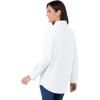Woman Within Plus Size Petite Perfect Long Sleeve Shirt(White)
