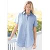 Woman Within Plus Size Petite Perfect Short Sleeve Shirt(Heart Stripe Multi)