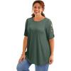 Woman Within Plus Size Cut-Out Sleeve Tunic(Pine)