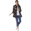 Woman Within Plus Size Petite Perfect Long Sleeve Shirt(Black Multi Floral)