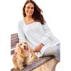 Woman Within Plus Size Square-Neck Blouse(White)