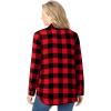 Woman Within Plus Size Petite Classic Flannel Shirt(Vivid Red Buffalo Plaid)