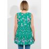 Woman Within Plus Size Tiered Tank(Emerald Rose Floral)