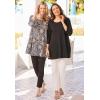 Woman Within Plus Size 2-Pocket Swing Tunic(Emerald Batik)