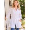Woman Within Plus Size Perfect Pocket Long Shirt(White)