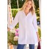 Woman Within Plus Size Perfect Pocket Long Shirt(White)