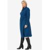 Woman Within Plus Size Plaid Flannel A-Line Shirtdress(Bright Cobalt Plaid)