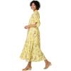 Woman Within Plus Size Roll-Tab Sleeve Crinkle Shirtdress(Primrose Yellow Leaf)