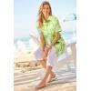 Woman Within Plus Size Short-Sleeve Cotton Campshirt(White Butterflies)