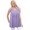 Woman Within Plus Size Swing Square Neck Pocket Tunic(White Floral Eclipse)