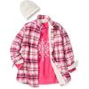 Woman Within Plus Size Fleece Flannel Snap-Front Shirt(French Blue Ivory Plaid)