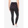 Woman Within Plus Size Tall Stretch-Cotton Knit Pull-On Printed Pocket Leggings(Black Multi Hearts)