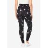 Woman Within Plus Size Tall Stretch-Cotton Knit Pull-On Printed Pocket Leggings(Black White Stars)