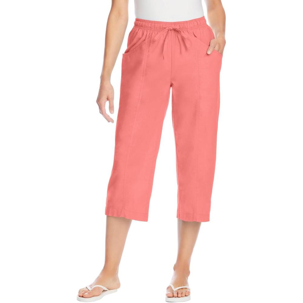 image:imageWoman Within Plus Size Boardwalk CapriSweet Coral