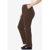 Woman Within Plus Size 7-Day Straight-Leg Elastic-Waist Stretchy Knit Pant(Chocolate)