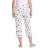 Woman Within Plus Size Adjustable Waist Chino Capri(White Butterflies)