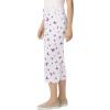 Woman Within Plus Size Adjustable Waist Chino Capri(White Butterflies)