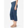 Woman Within Plus Size Clean Front Denim Capri(Medium Stonewash)