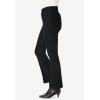 Woman Within Plus Size Flex Pull-On Bootcut Gap-Free Stretch Denim Jeans(Black)