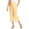 Woman Within Plus Size Linen Capri (Petite Available)(Banana)