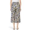 Woman Within Plus Size Linen Capri (Petite Available)(Navy Sunset Palm)