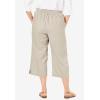 Woman Within Plus Size Linen Capri (Petite Available)(Pale Lilac)