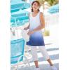 Woman Within Plus Size Petite Stretch Denim Five-Pocket Capri Jeans(Pale Lilac)