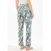 Woman Within Plus Size Straight Leg Linen Pant(White Sunset Palm)