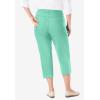 Woman Within Plus Size Stretch Denim Five-Pocket Capri Jeans(Pale Seafoam)