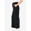 Woman Within Plus Size Tall Knit Pull-On Drawstring Cargo Pants(Black)