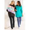 Woman Within Plus Size Tall Stretch-Cotton Knit Pull-On Bootcut Pocket Leggings(White)