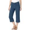 Woman Within Plus Size Clean Front Denim Capri(Medium Stonewash)