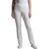 Woman Within Plus Size Petite Stretch-Cotton Knit Pull-On Bootcut Pocket Leggings(White)