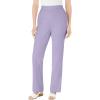 Woman Within Plus Size Straight Leg Linen Pant(Pale Lilac)
