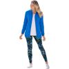 Woman Within Plus Size Stretch-Cotton Knit Pull-On Printed Leggings(Black Tie Dye Palm)
