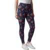 Woman Within Plus Size Stretch-Cotton Knit Pull-On Printed Leggings(Navy Poppy)