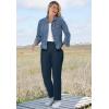 Woman Within Plus Size Flex Pull-On Straight-Leg Gap-Free Stretch Denim Jeans(Emerald Green)