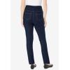 Woman Within Plus Size Flex Pull-On Straight-Leg Gap-Free Stretch Denim Jeans(Indigo Sanded)