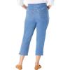 Woman Within Plus Size Pull-On Flex Elastic-Waist Stretch Denim Capri Jeans(New Khaki)
