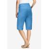 Woman Within Plus Size Pull-On Flex Elastic-Waist Stretch Denim Jeans Shorts(Azure Blue)