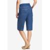 Woman Within Plus Size Pull-On Flex Elastic-Waist Stretch Denim Jeans Shorts(Medium Stonewash)