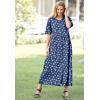 Woman Within Plus Size Short-Sleeve Denim Dress(Indigo Wash)