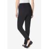 Woman Within Plus Size Tall Pull-On Elastic-Waist Stretch Fineline Denim Jeans – 22 T, Black