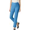 Woman Within Plus Size Flex Pull-On Straight-Leg Gap-Free Stretch Denim Jeans(Azure Blue)